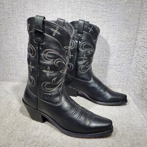 Ariat Heritage Women's Size US 9B Black Leather Square Toe Cowgirl Western Boots